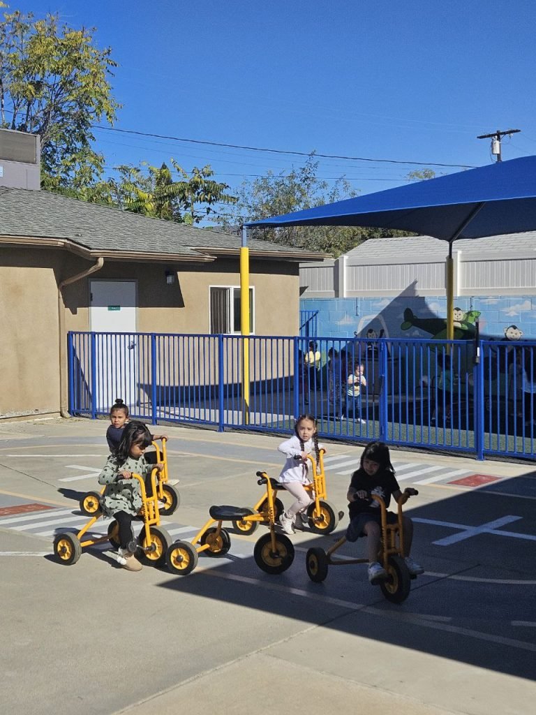 The children are playing outside