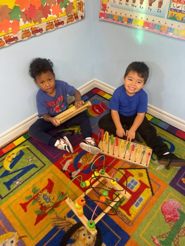 Children are playing inside