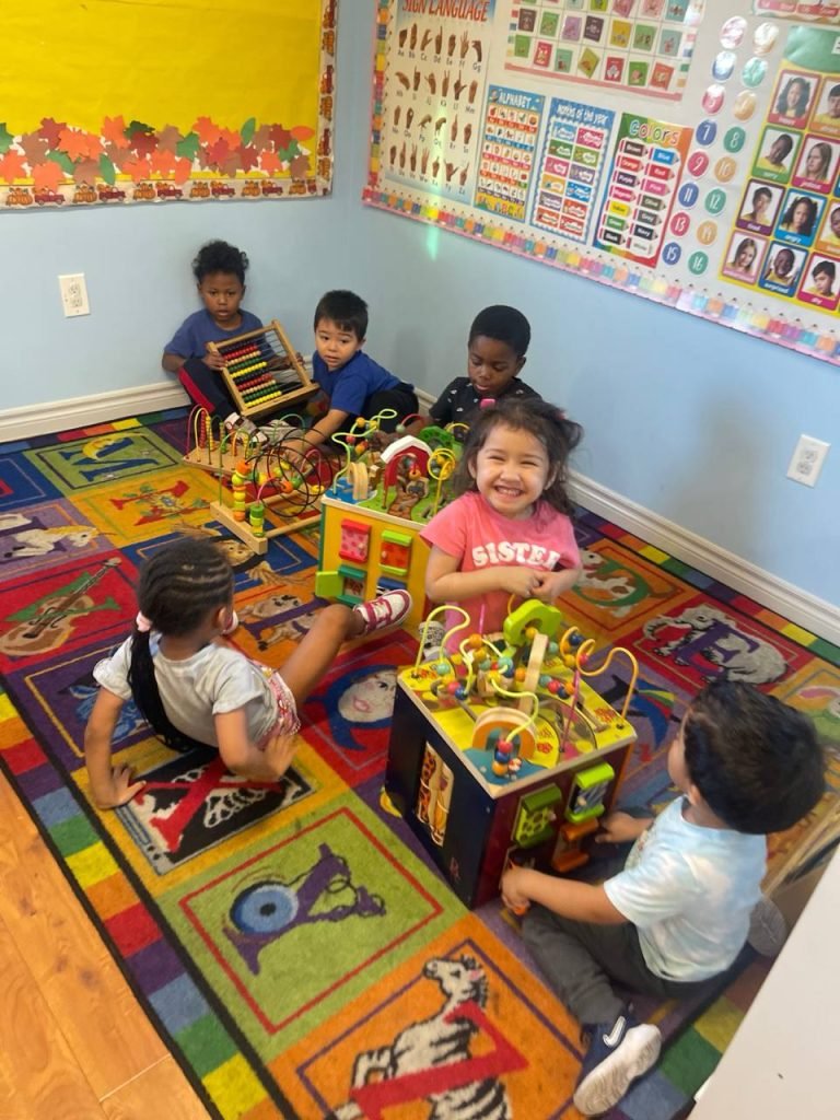 Children are playing inside