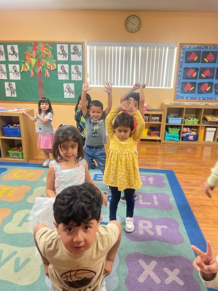 Children are playing inside